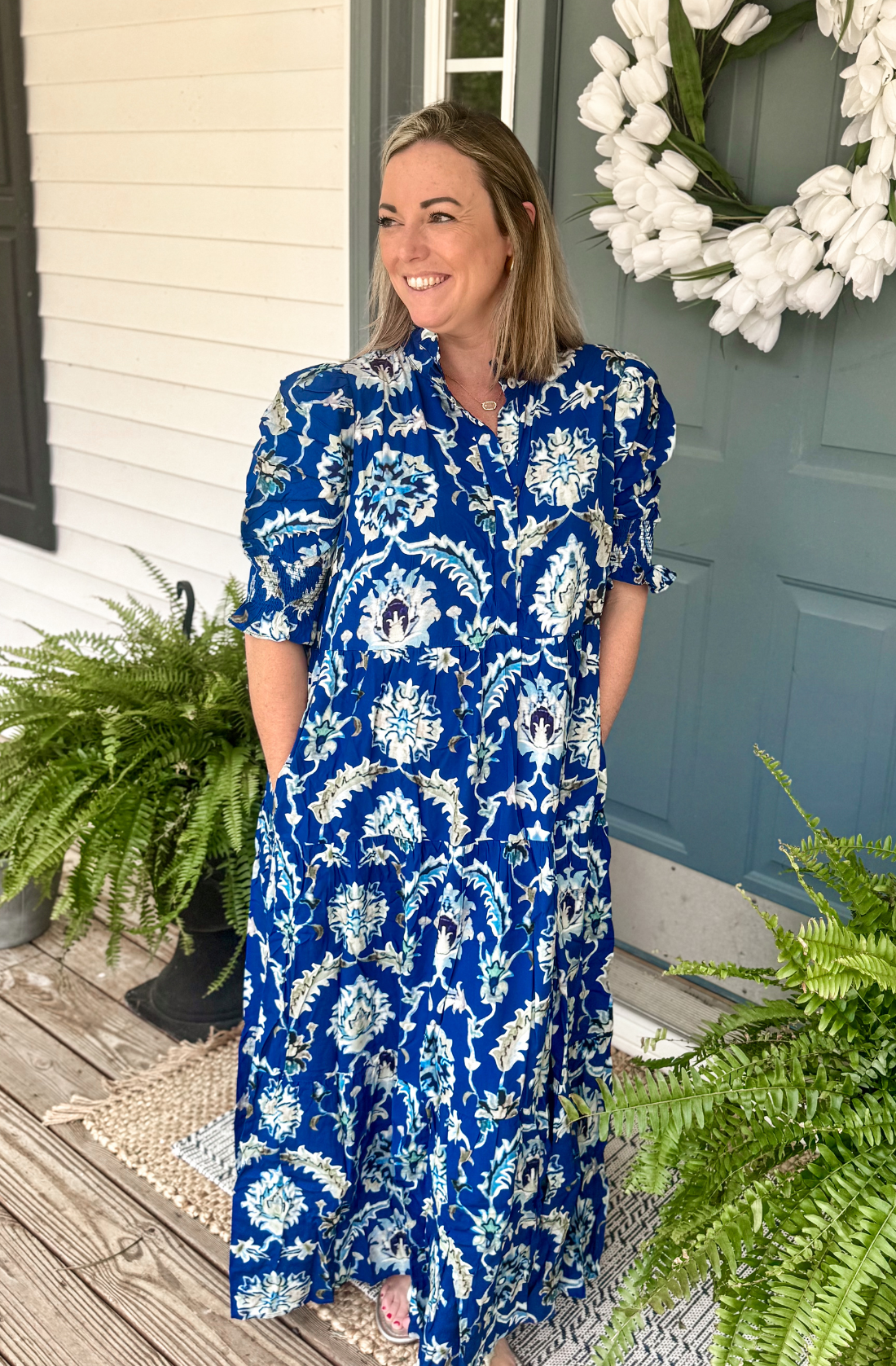 paisley dress blue Get There Blue Paisley Dress – Shop the Mint